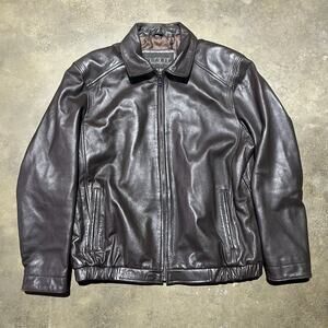 Vintage Y2k Collezione Brown Grunge Leather Jacket